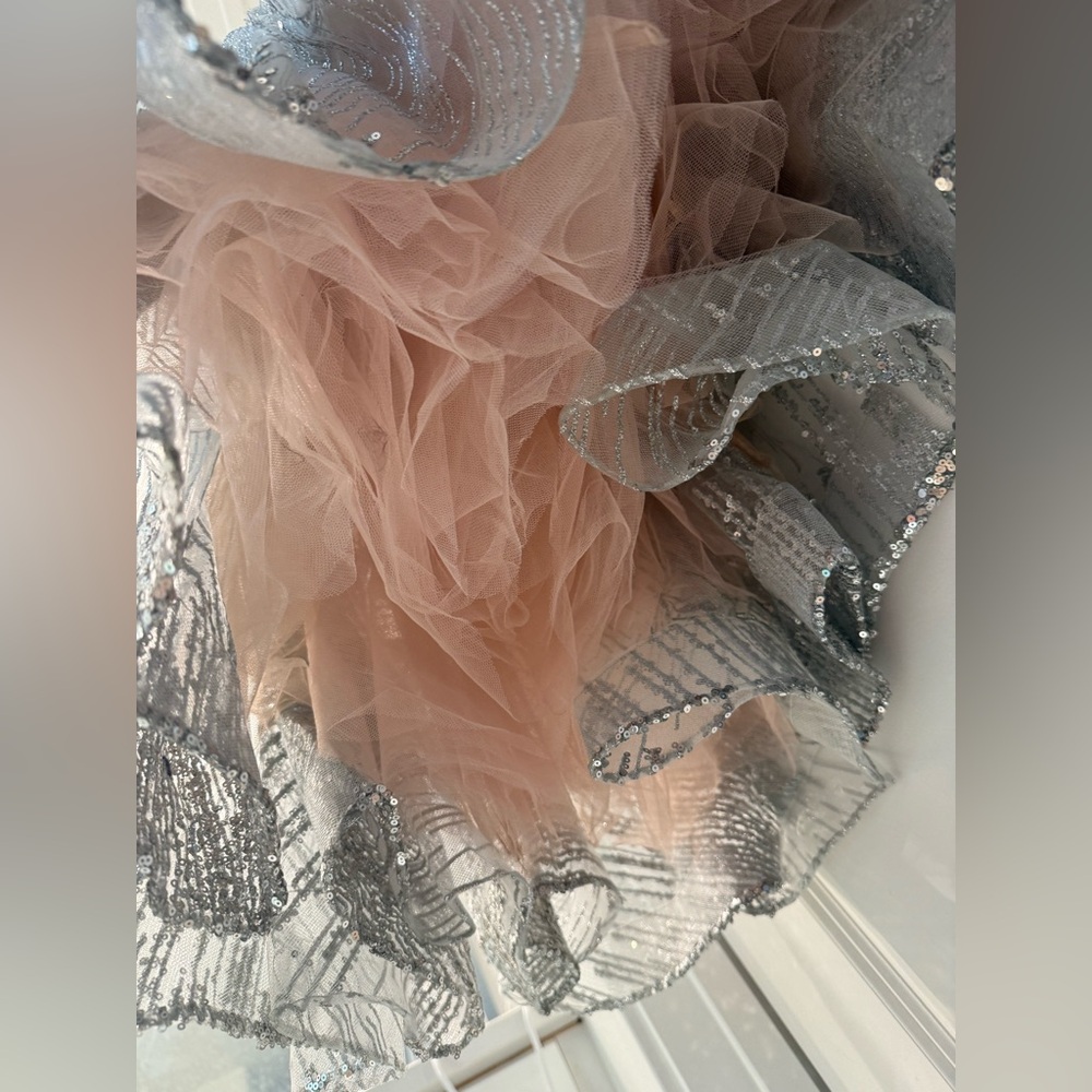 Bronx and Banco Silver Sequin A-Line Midi Prom Dress - Picture 16 of 16